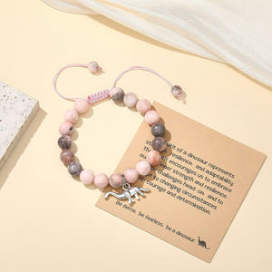 Girls Jewelry - Pink Natural Stone Braided Bead Bracelet for Teen Granddaughter Daughter Niece, Jewelry Gifts for Birthday Cute Stuff Trendy Things