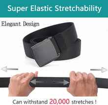 Load image into Gallery viewer, Belts for Men,Elastic Stretch Belt with YKK Plastic Buckle, Breathable Canvas Waist Belt for Work Outdoor Cycling Hiking, Adjustable for Pants Size below 46Inches[53&quot;Long1.5&quot;Wide]
