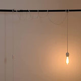 2 Pack Plug in Pendant Light Cord Kit, DIY Extension Hanging Lighting with E26 Socket & Switch - 15 FT