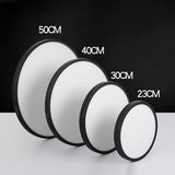 Flush Mount LED Ceiling Light Fixture, Black Thin LED Ceiling Lamp,Surface Mount for Kitchen Bedroom Utility Laundry Closet Room，Natural Light 4500K (50CM 48W)