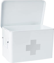 Load image into Gallery viewer, First Aid Box 32X19,5X20Cm in White, Metal, 32 X 19.5 X 20 Cm
