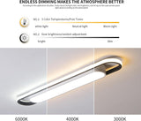 Modern LED Ceiling Light,28.3" Flush Mount Ceiling Lamp,50W Dimmable Metal Ceiling Chandelier Lighting Fixture for Living Room Bedroom Dining Room Office Hallway Aisle