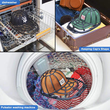 Load image into Gallery viewer, Coopche Hat Washer for Baseball Caps, Hat Washing Cage, Ballcapl Cap Washer for Washing Machine, Hat Cleaner for Laundry Machine Dishwasher Fit Children and Adults, Black
