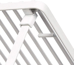 Stackable Metal Kitchen Storage Shelves, Set of 2 - White