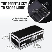 Load image into Gallery viewer, Locking Medicine Storage Box, 3.75 X 11.88 X 5.25 Inches, Black (VZ03480)
