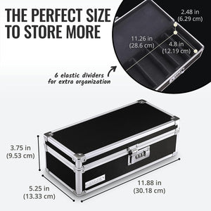 Locking Medicine Storage Box, 3.75 X 11.88 X 5.25 Inches, Black (VZ03480)