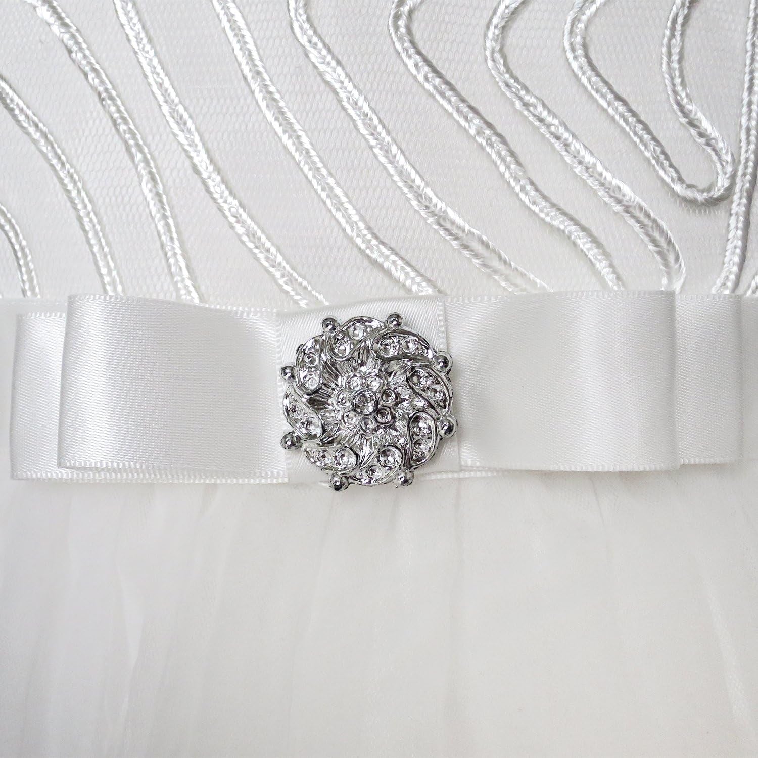 Flower Girls Dress Blue Belted Wedding Party Bridesmaid Size 4-12 Years