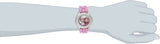 Kids' FZN3554 Frozen Anna and Elsa Rhinestone-Accented Watch with Glittered Pink Band, Pink, Quartz Movement