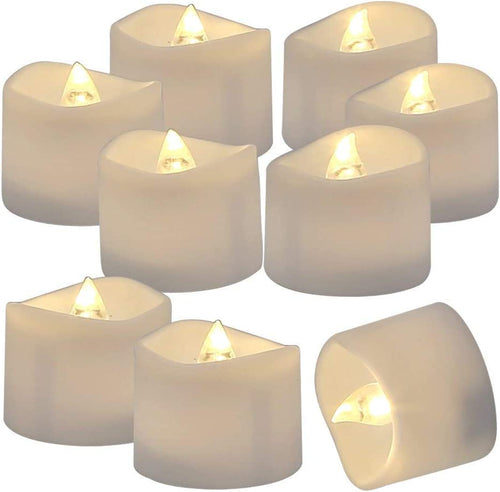 Battery Operated LED Tealights, Pack of 24, Flameless Tea Lights with Warm White Light, Electric Candles Realistic for Wedding, Table, Gift, Outdoor