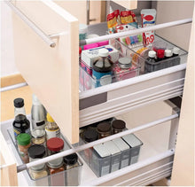 Load image into Gallery viewer, 2 Pack Plastic Food Storage Containers Bins, Stackable Bathroom Kitchen Pantry Drawer Makeup Organisers Bins, Food Storage Bag Tea Box, Storage Baskets &amp; Bins, Fridge Storage Organiser Containers (2)
