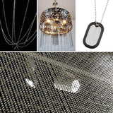 Beaded Pull Chain Extension with Connector, Stainless Steel 5 M Length Pull Chain with 40 Matching Connectors for Daily Life-Silver