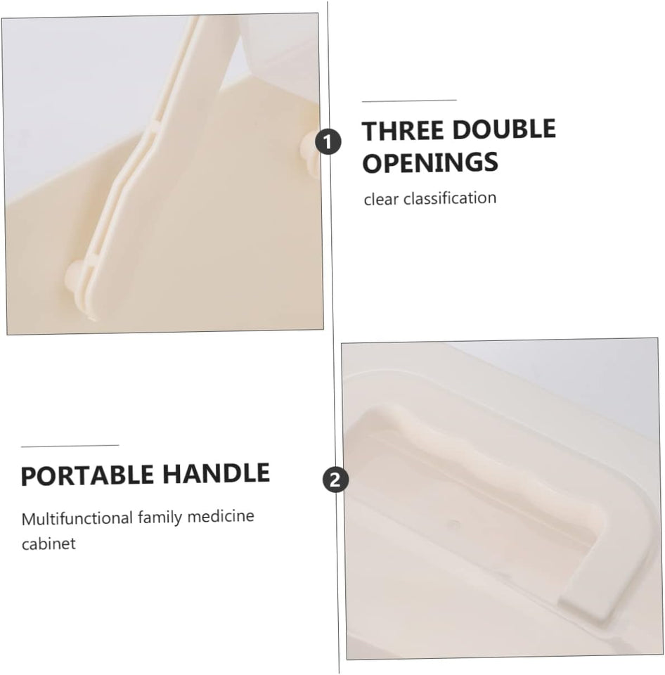 Box Medicine Box Storage Box Containers with Lids Portable Storage Box Organizer with Lid Home First Aid Kit First Aid Box Medicine Box with Lock Portable Medicine Box Safety Box