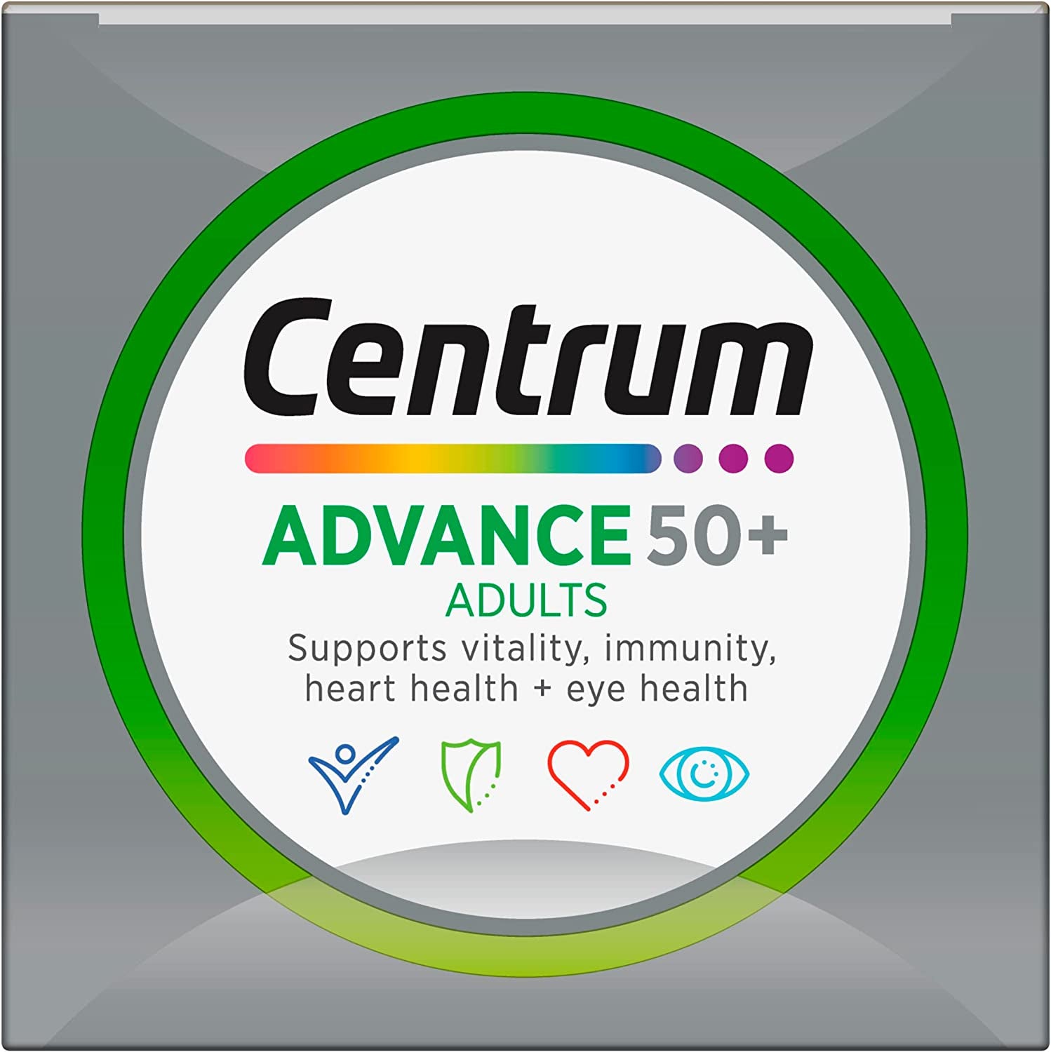 Advance 50+, Multivitamin with Vitamins & Minerals to Support Vitality, Immunity, Heart Health & Eye Health, 100 Tablets
