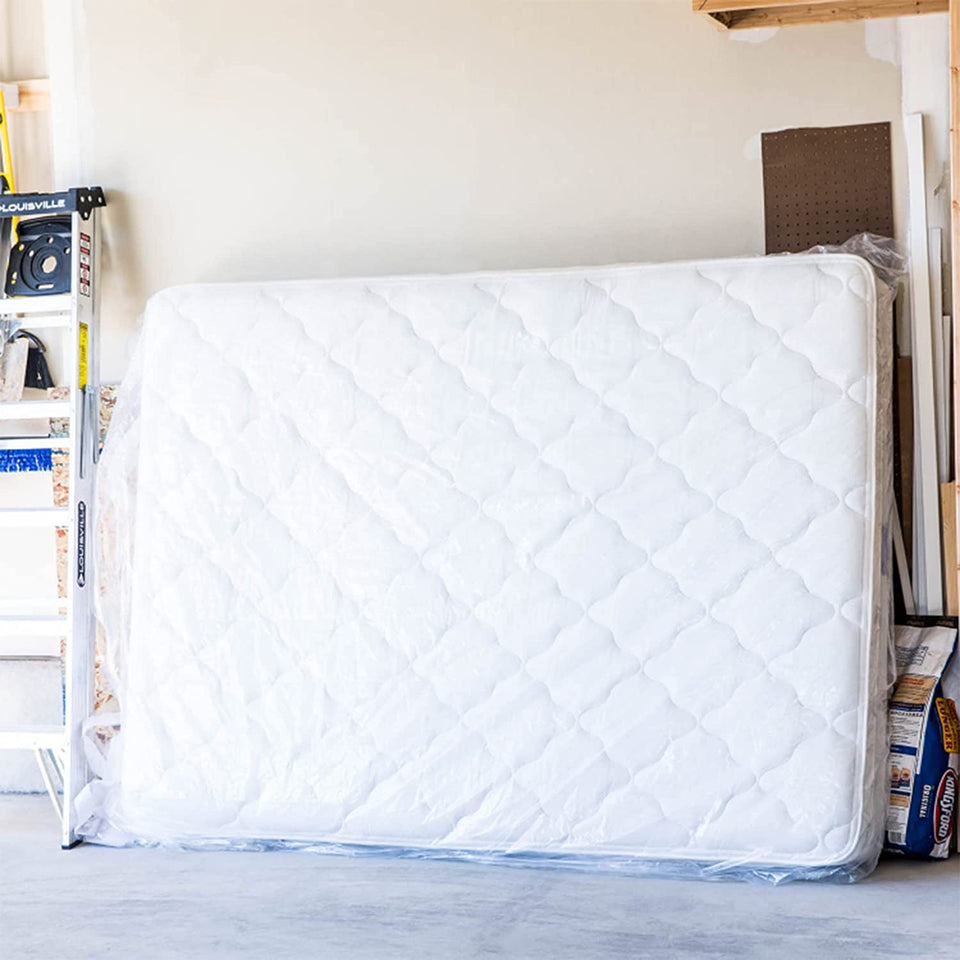Mattress Bag for Moving and Storage, LS02QQMB, White, Queen
