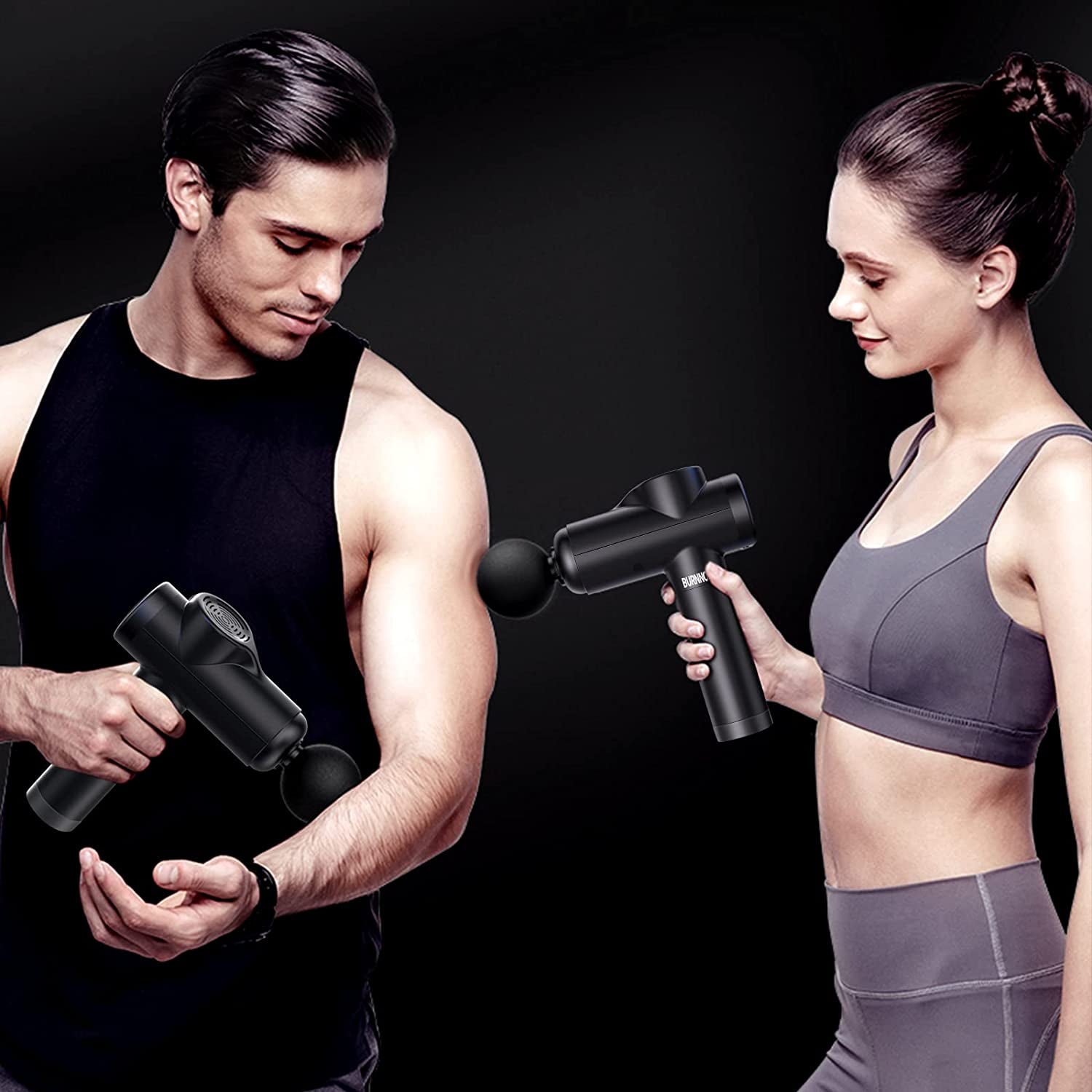 Massage Gun Electric Muscle Massager Deep Tissue 99 Speeds 2550Mah 3300 RPM Low Noise LED Touch Screen with 8 Replaceable Heads