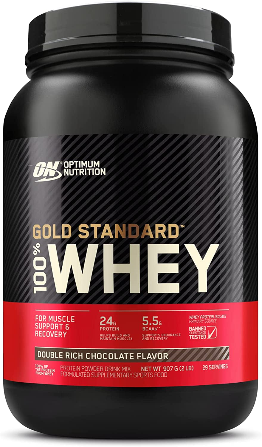 Gold Standard 100% Whey Protein Powder, Double Rich Chocolate, 907G