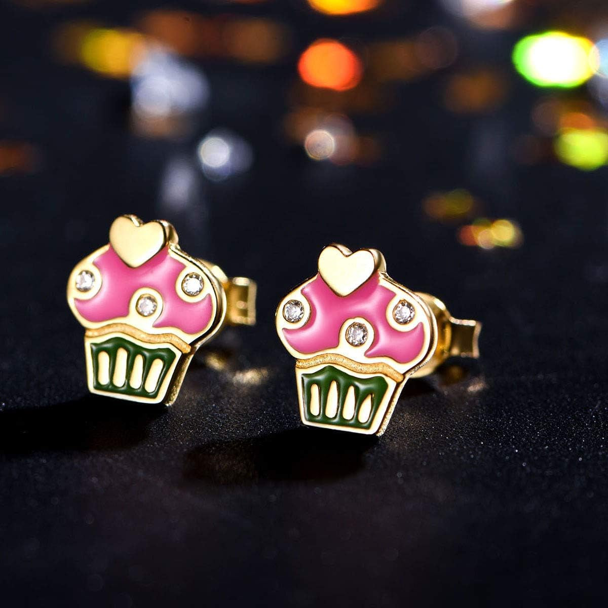 Hypoallergenic Kids Stud Earrings 925 Sterling Silver Gifts for Little Girls (Nickel Free)