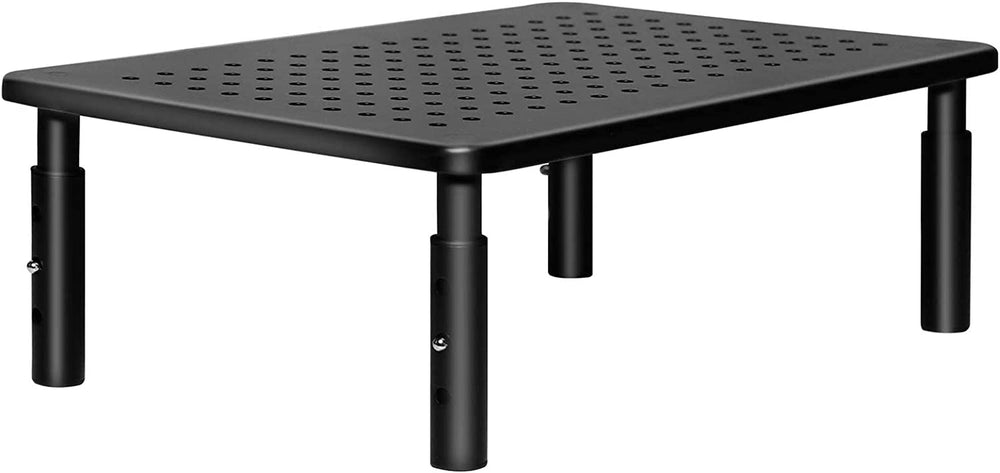 Monitor Stand - Height Adjustable Ergonomic Monitor Riser with Vented Metal Platform for Computer, Laptop, Imac, PC, Printer