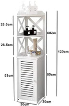 Load image into Gallery viewer, Bathroom Storage Utility Display Cabinet Stand White Waterproof 3 Shelves T2
