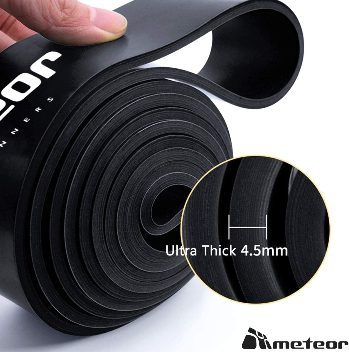 Meteor Essential Power Bands, Resistance Loop Set, Natural Latex Fitness Bands for Workout, Yoga, Weightlifting, Physical Therapy, Rehab, Bench Press, Dead Lift, Improve Mobility and Strength