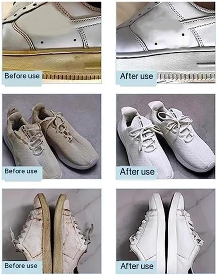 2023 New Multi-Functional Cleaning and Stain Removal Cream, Shoe Multifunctional Whitening & Stain Remover Cream with Sponge Eraser (1 Pcs)