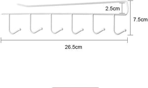 Aeixlum-2Pcs Mug Holder,Coffee Cup Holder for Kitchen,Kitchen Utensil Storage Hook,Fit for 1 Inch Thickness Shelf or Less. (White)