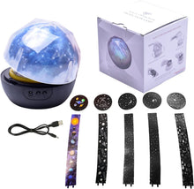 Load image into Gallery viewer, Star Night Light for Kids, Universe Night Light Projection Lamp, Romantic Star Sea Birthday New Projector Lamp for Bedroom - 5 Sets of Projector Film for Free(Multi-Colored)
