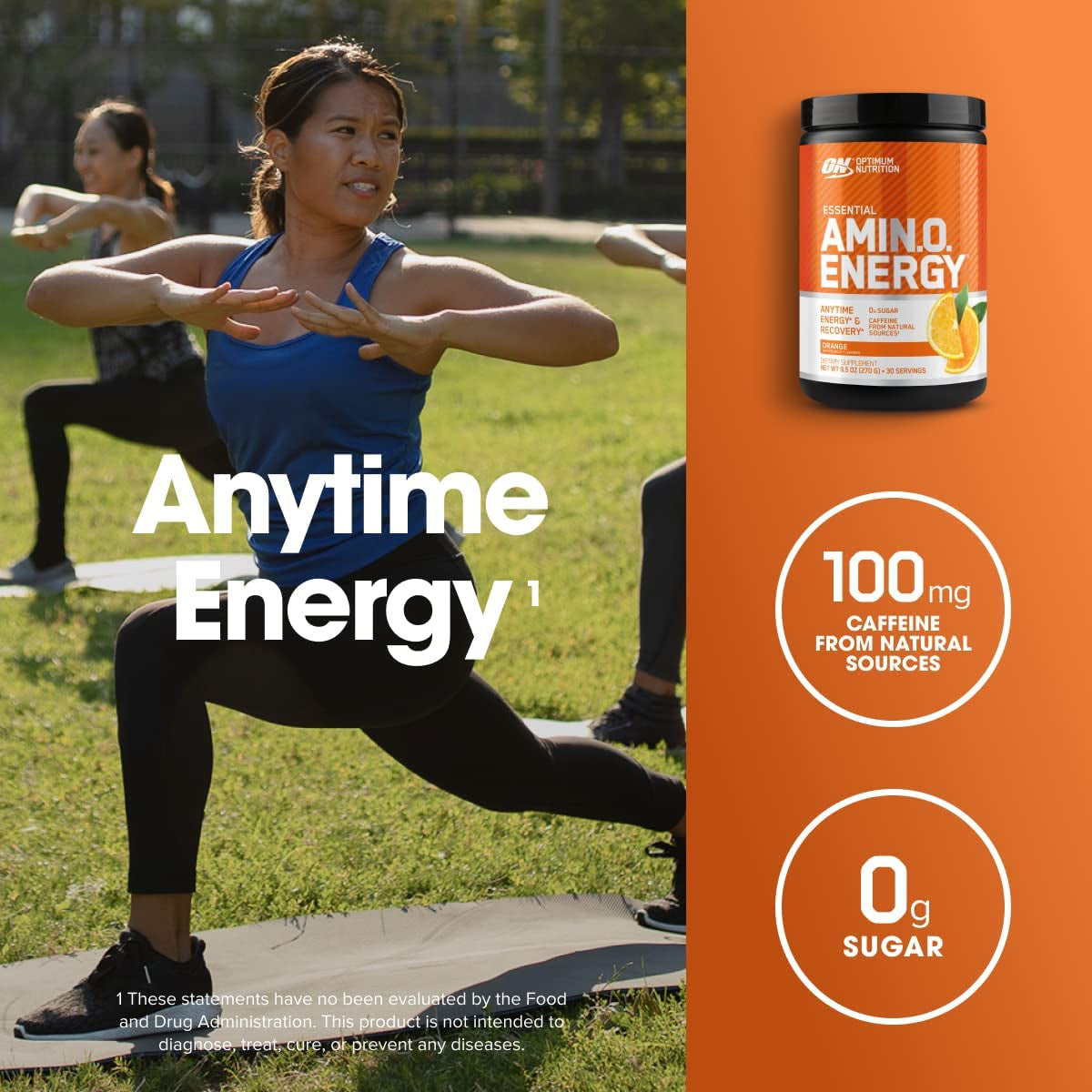 Amino Energy Powder, Orange 270G 30 Servings
