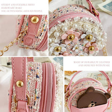 Load image into Gallery viewer, Forwe Little Girls Toddler Crossbody Purse with Pearl Flowers Mini Cute Princess Handbags Shoulder Chain Bag
