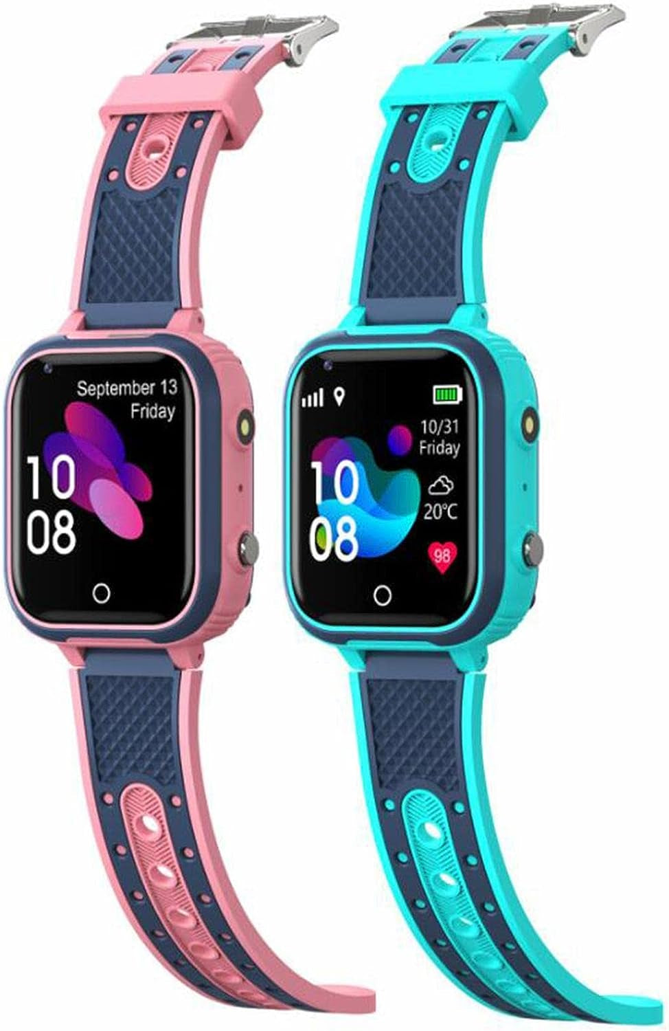 B Blesiya 4G IP67 Watch Phone Watch Call Flashlight Calculator for Children Boys Girls, Blue