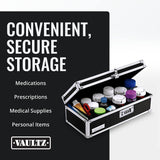 Locking Medicine Storage Box, 3.75 X 11.88 X 5.25 Inches, Black (VZ03480)