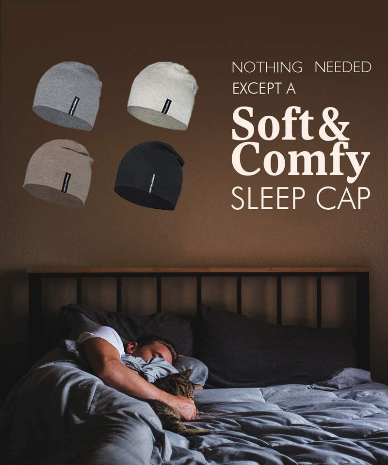 9" Multifunctional Lightweight Beanies Hats for Men Women Running Skull Cap Helmet Liner Sleep Caps