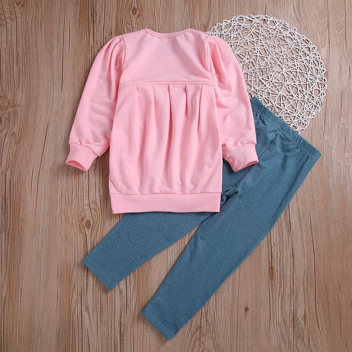 Toddler Girls Clothes Winter Warm Long Sleeve Tops+Long Pants Set