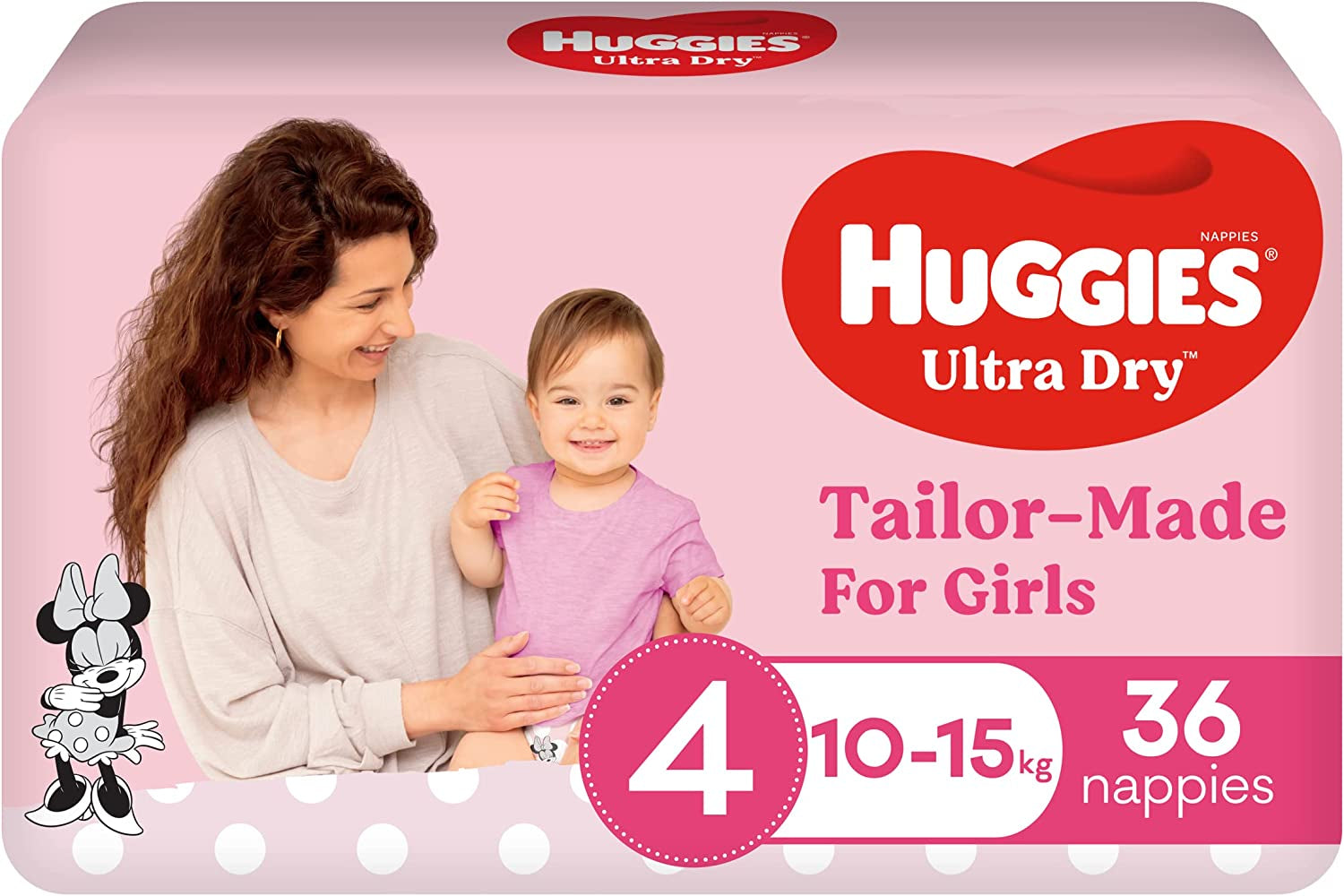 Ultra Dry Nappies Girls Size 4 (10-15Kg) 36 Count