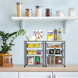 Simplehouseware Stackable 3 Tier Sliding Basket Organizer Drawer, Chrome