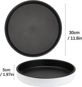 Lazy Susan Turnable 30Cm / 11.8In Large Lazy Susan Organiser for Pantry Storage Rustproof Black 360° Spice Rack for Kitchen Countertop