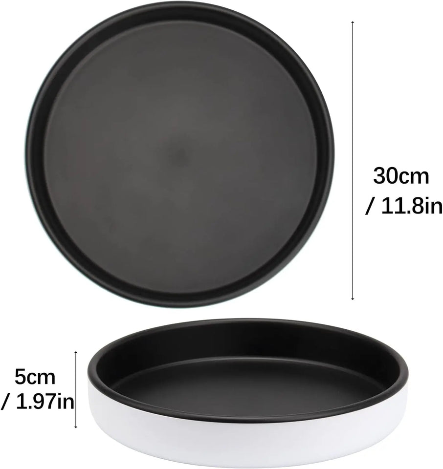 Lazy Susan Turnable 30Cm / 11.8In Large Lazy Susan Organiser for Pantry Storage Rustproof Black 360° Spice Rack for Kitchen Countertop