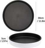 Lazy Susan Turnable 30Cm / 11.8In Large Lazy Susan Organiser for Pantry Storage Rustproof Black 360° Spice Rack for Kitchen Countertop