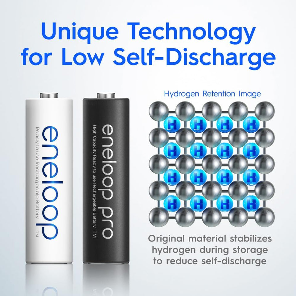 Eneloop AA Pre-Charged Rechargeable Batteries, 4-Pack (BK-3MCCE/4BA)