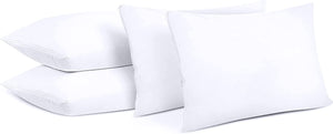 Waterproof Pillow Protector Zippered (4 Pack) King – Bed Bug Proof Pillow Encasement 20 X 38 Inches