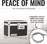 Medicine Lock Box W/Combination Lock - 5 X 7 X 5" Cabinet Safe, Black