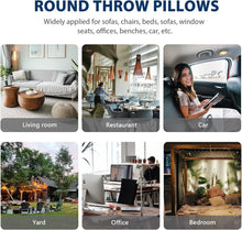 Load image into Gallery viewer, Round Neck Pillows round Cervical Roll with Removable Washable Cover Neck Roll Pillows Lumbar Pillow Ergonomically Designed for Head Neck Back Legs
