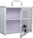 Medication Storage Case 1 Set Multi-Layer Medicine Box with Lock Office Accessories Car Lock Box Emergency Storage Box Locking Storage Box Wall-Mounted Locking Box Handle