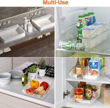 Load image into Gallery viewer, Refrigerator Organizer Bins, Set of 9 Clear Plastic Fridge Storage Containers for Freezer Kitchen Countertops Pantry Organization, BPA Free
