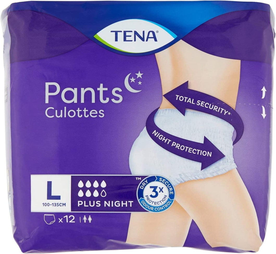Night Pants, Unisex, Heavy Incontinence (Pack of 12), Large 12 Count, Pack of 12
