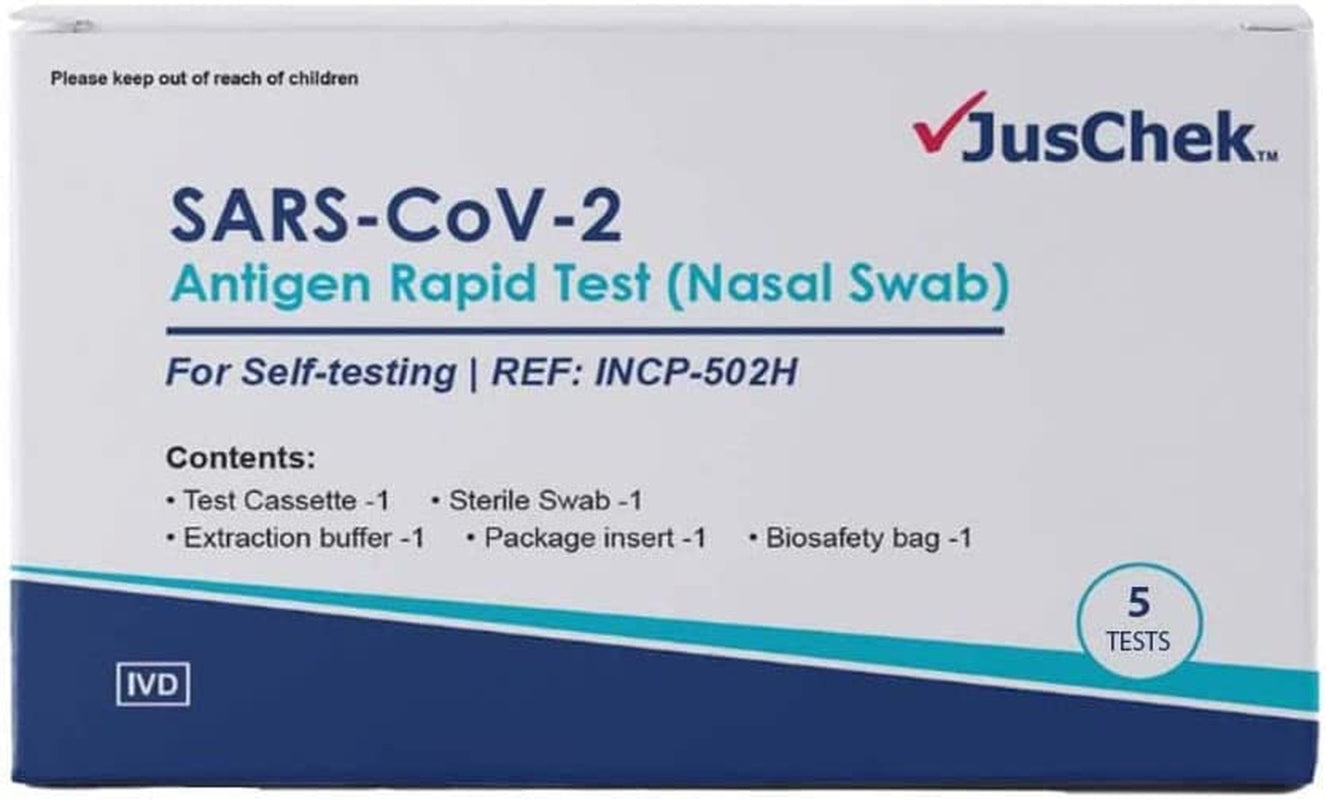 Sars-Cov-2 Rapid Antigen Test Kits - 5 Pack Nasal Swab
