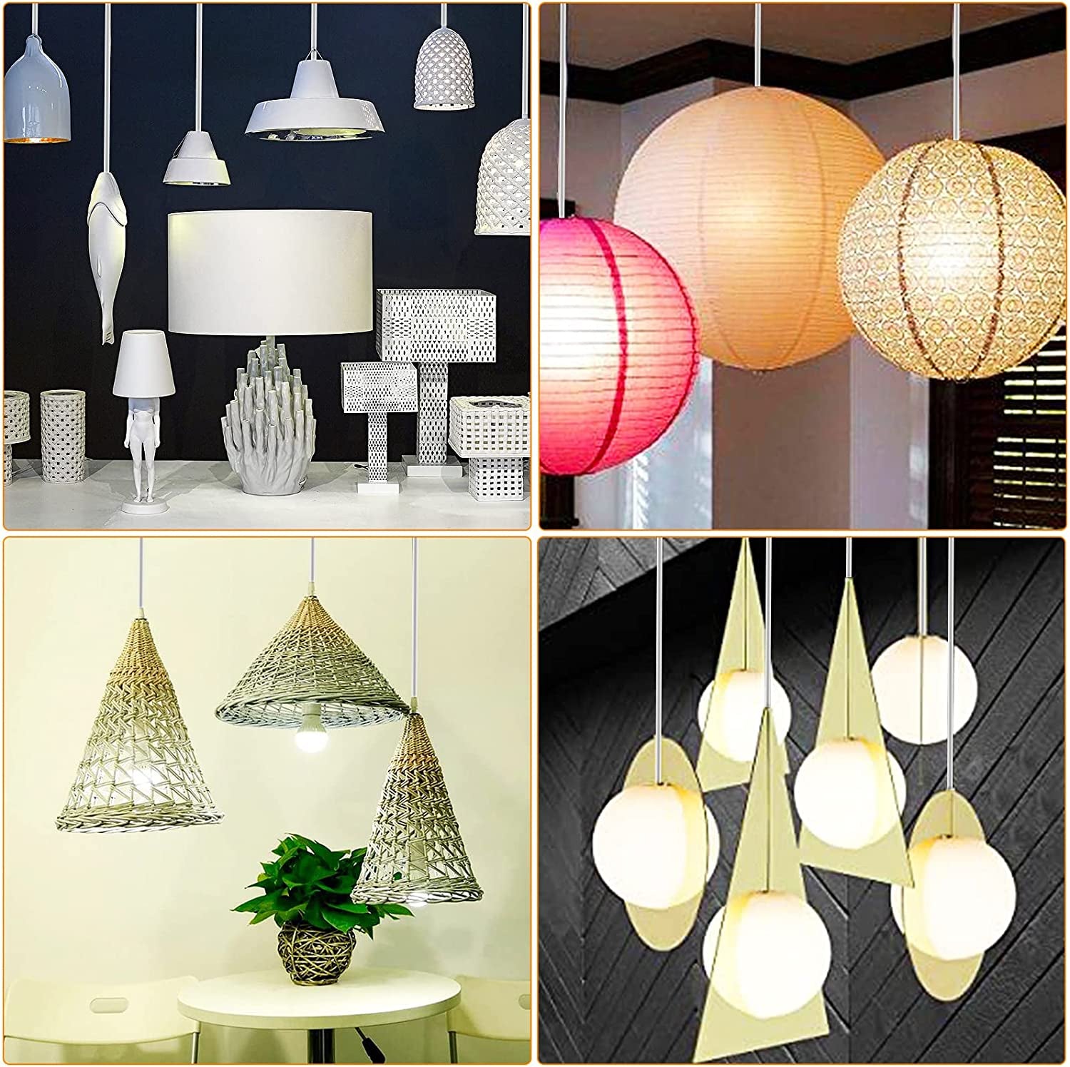 2Pcs E27 Cable Cord with On/Off Switch, E27 Lamp Base Holder Socket AC AU Power Plug, 1.8M White Extension Lights Lamp Bulb Cord for Bedroom Kitchen Plant Growth DIY Hanging Lanterns Pendant Light