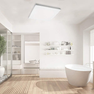 Flush Mount LED Ceiling Light Fixture with Remote,13.4 Inch 30W Square Dimmable Surface Mount Ceiling Lamp for Kitchen Bedroom Utility Laundry Closet Room, 3000K-6500K