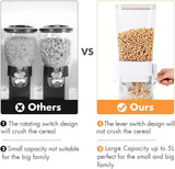 GLASSCO Countertop Cereal Dry Food Dispenser, White 5.5L