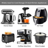 5 Pack Cord Organizer for Kitchen Appliances, Cord Wrap Cord Holder Cable Organizer, for Mixer, Blender, Coffee Maker, Pressure Cooker and Air Fryer (Black)
